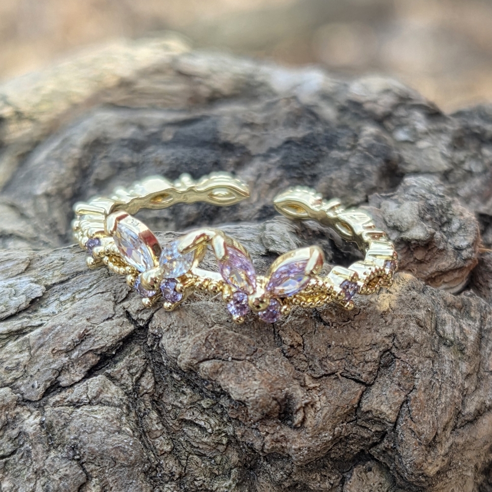 2 For $19! Gold Butterfly Adjustable Ring NWOT
